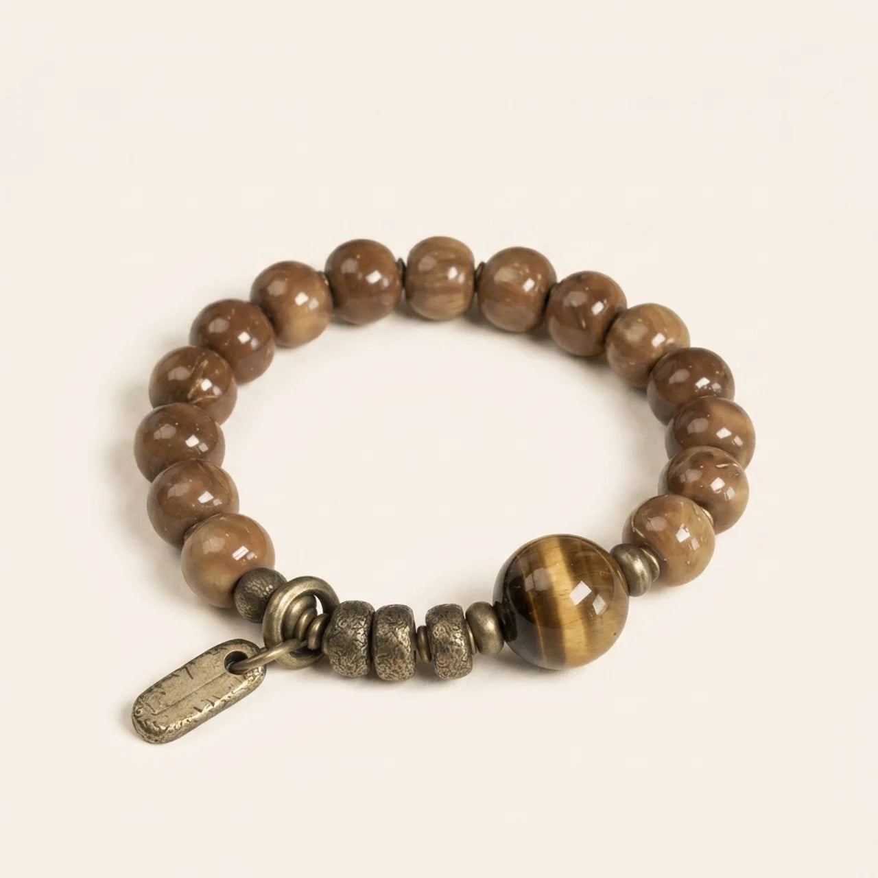 Kuka Seed Tiger Eye Obsidian Bracelet