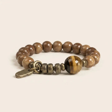 Kuka Seed Tiger Eye Obsidian Bracelet