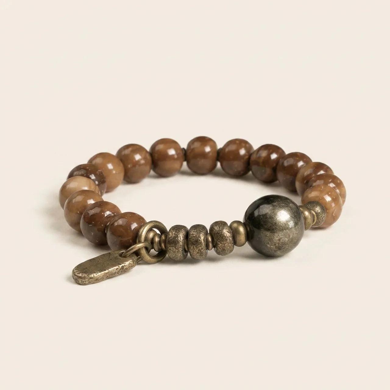 Kuka Seed Tiger Eye Obsidian Bracelet