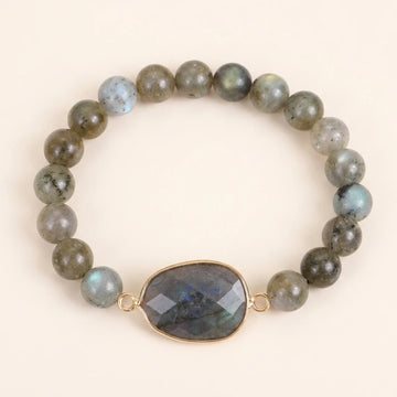 Labradorite Moonstone Healing Beaded Bracelet