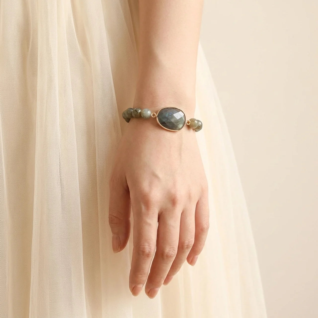 Labradorite Moonstone Healing Beaded Bracelet