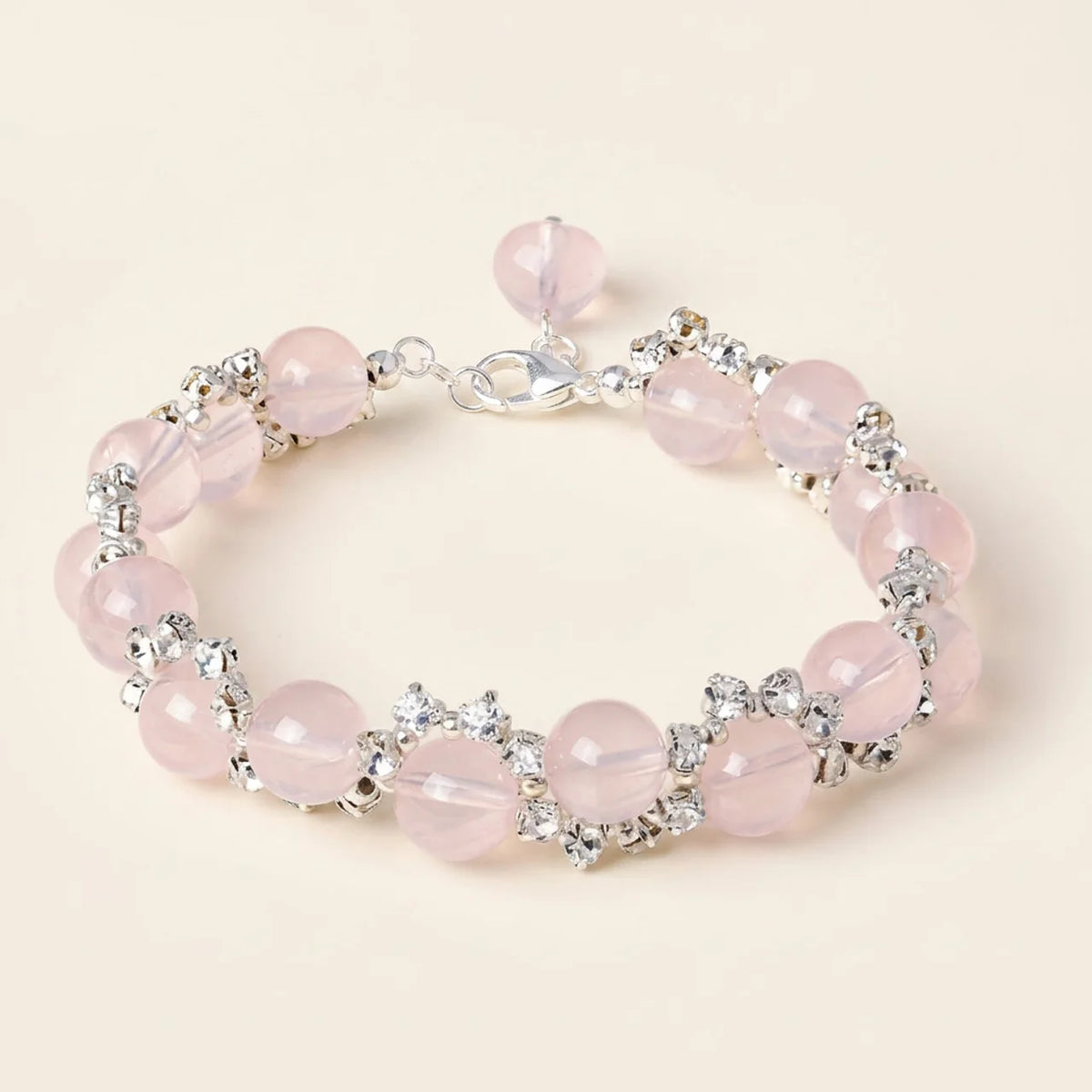 Lavender Amethyst Crystal Beaded Bracelet