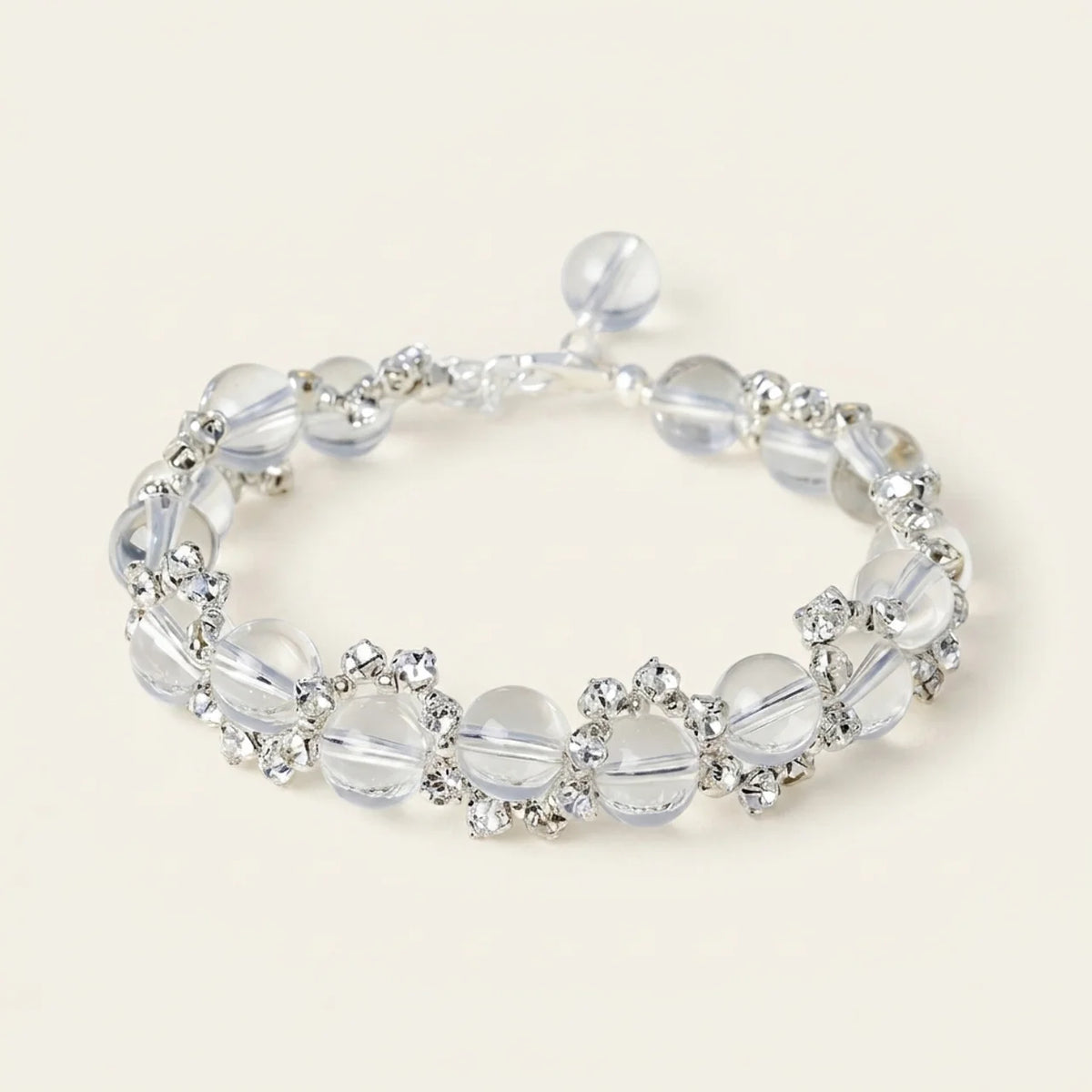 Lavender Amethyst Crystal Beaded Bracelet