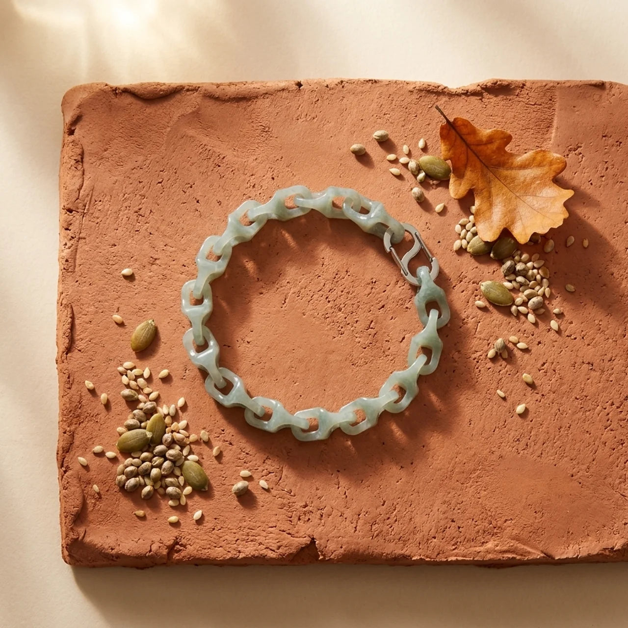 Mayan Blue Jade Dragon Spine Bracelet