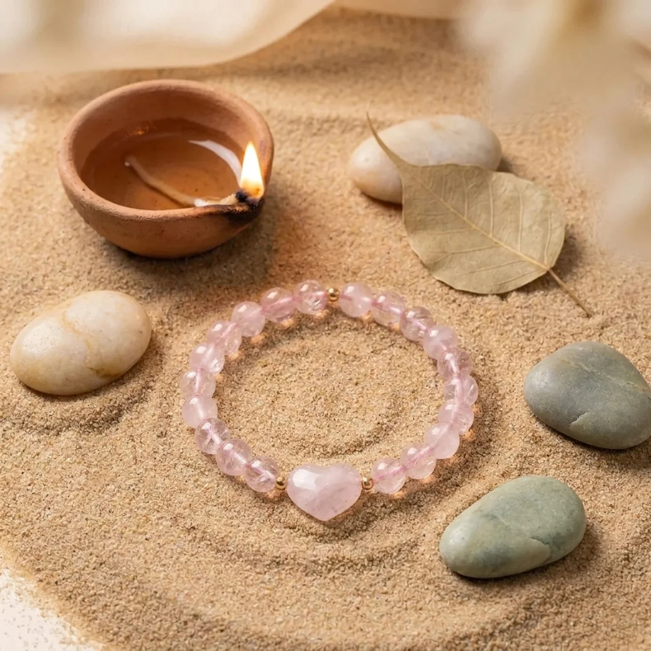 Multi-Stone Love Heart Crystal Bracelet
