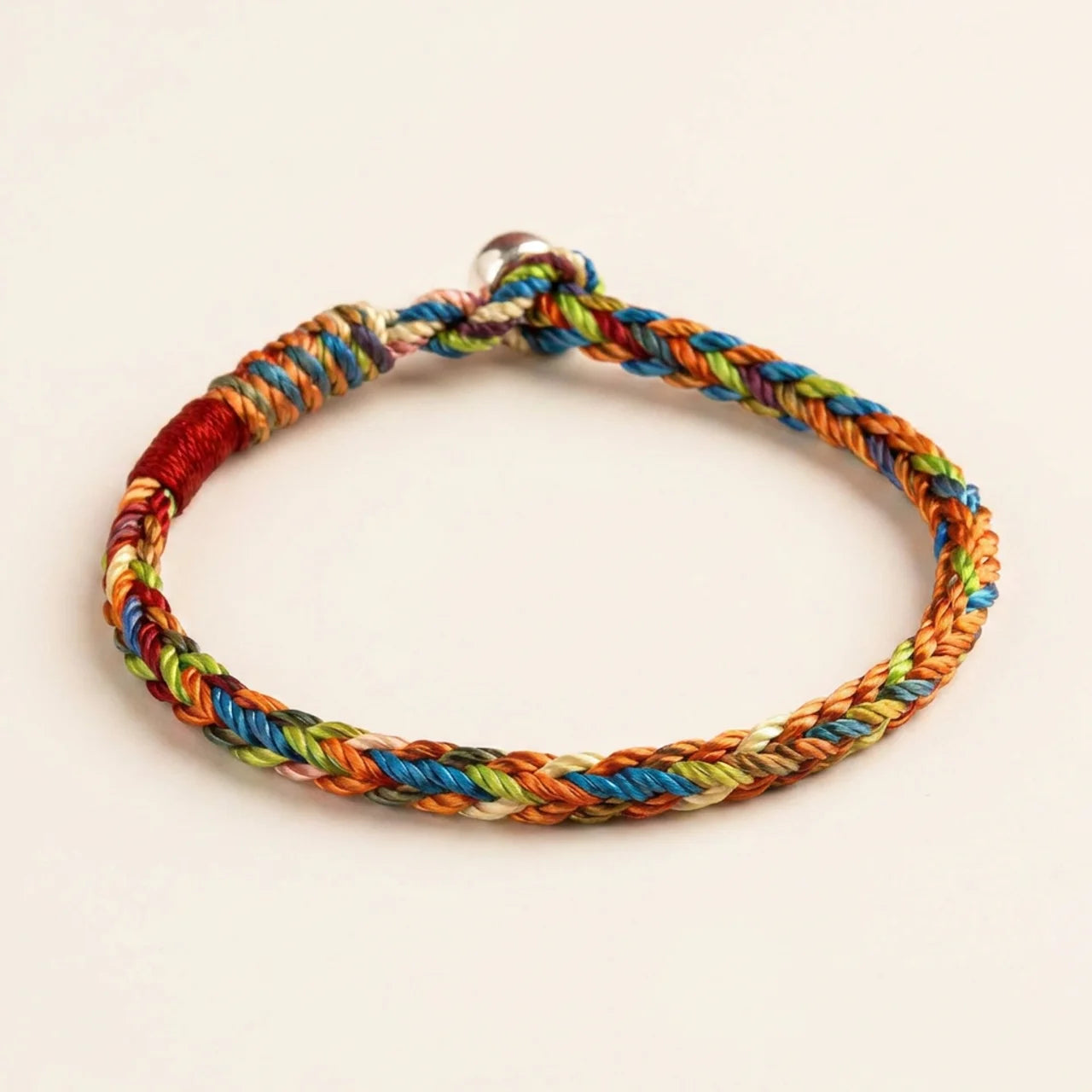 Multicolor Lucky Knot Braided String Bracelet
