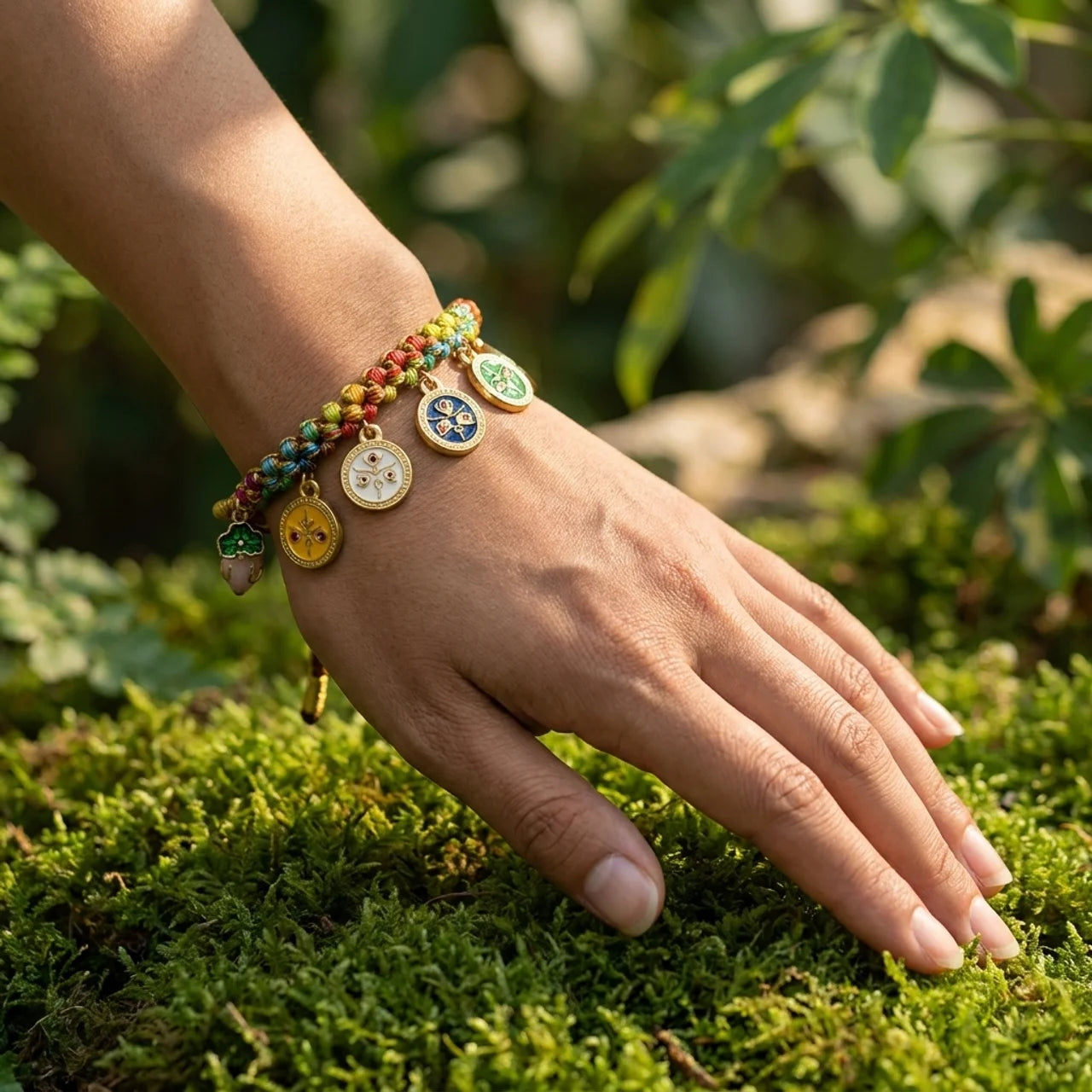 Multicolor Rope Five Gods of Wealth Bracelet