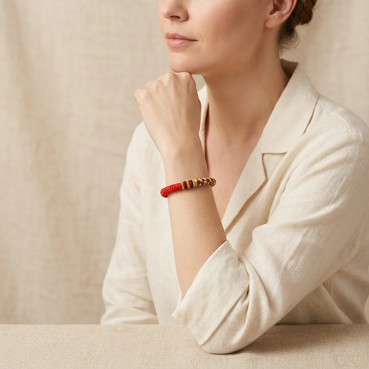 Multicolored String King Kong Knot Bracelet
