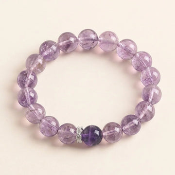 Bracelet naturel en perles de cristal d’améthyste