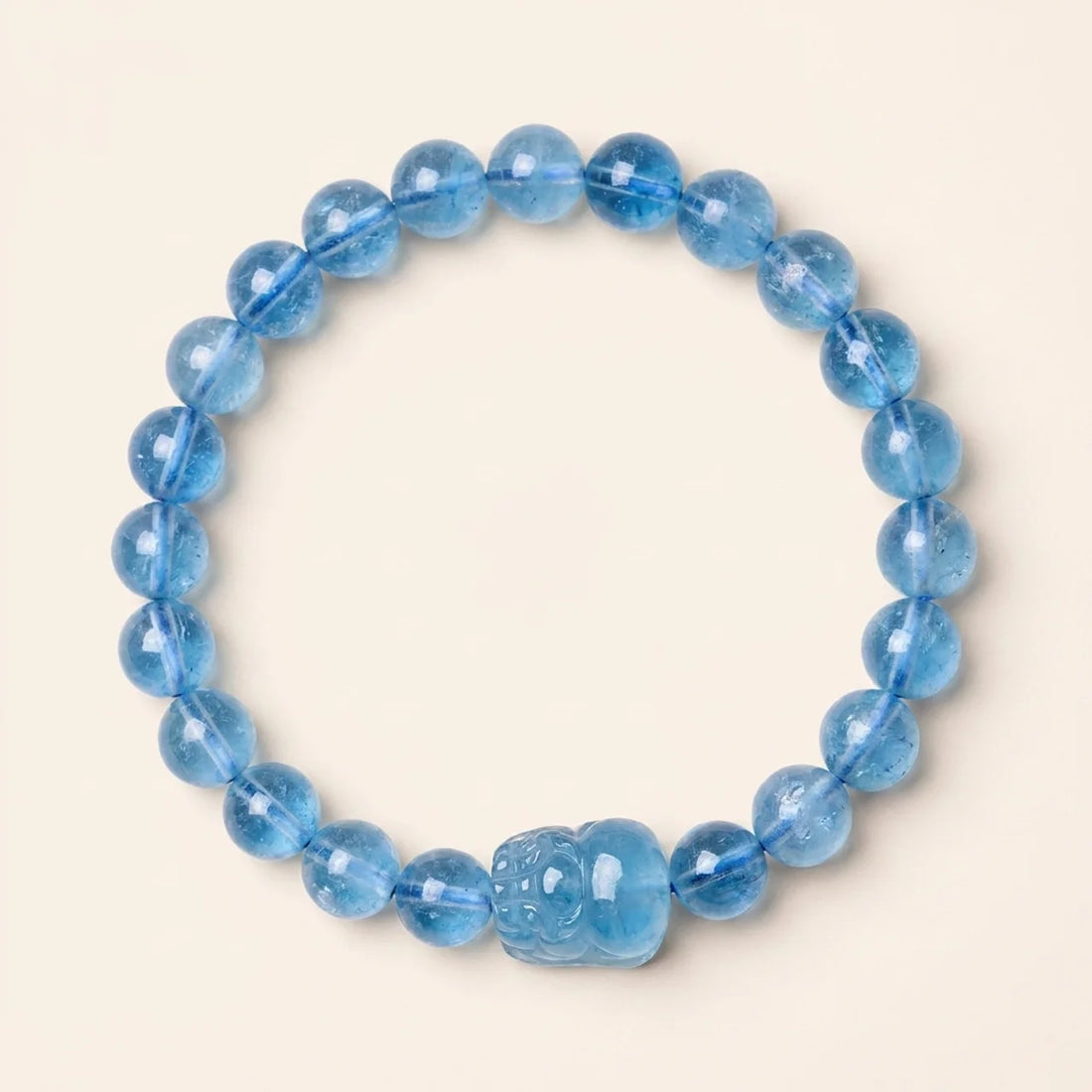 Natural Aquamarine Pixiu Bracelet