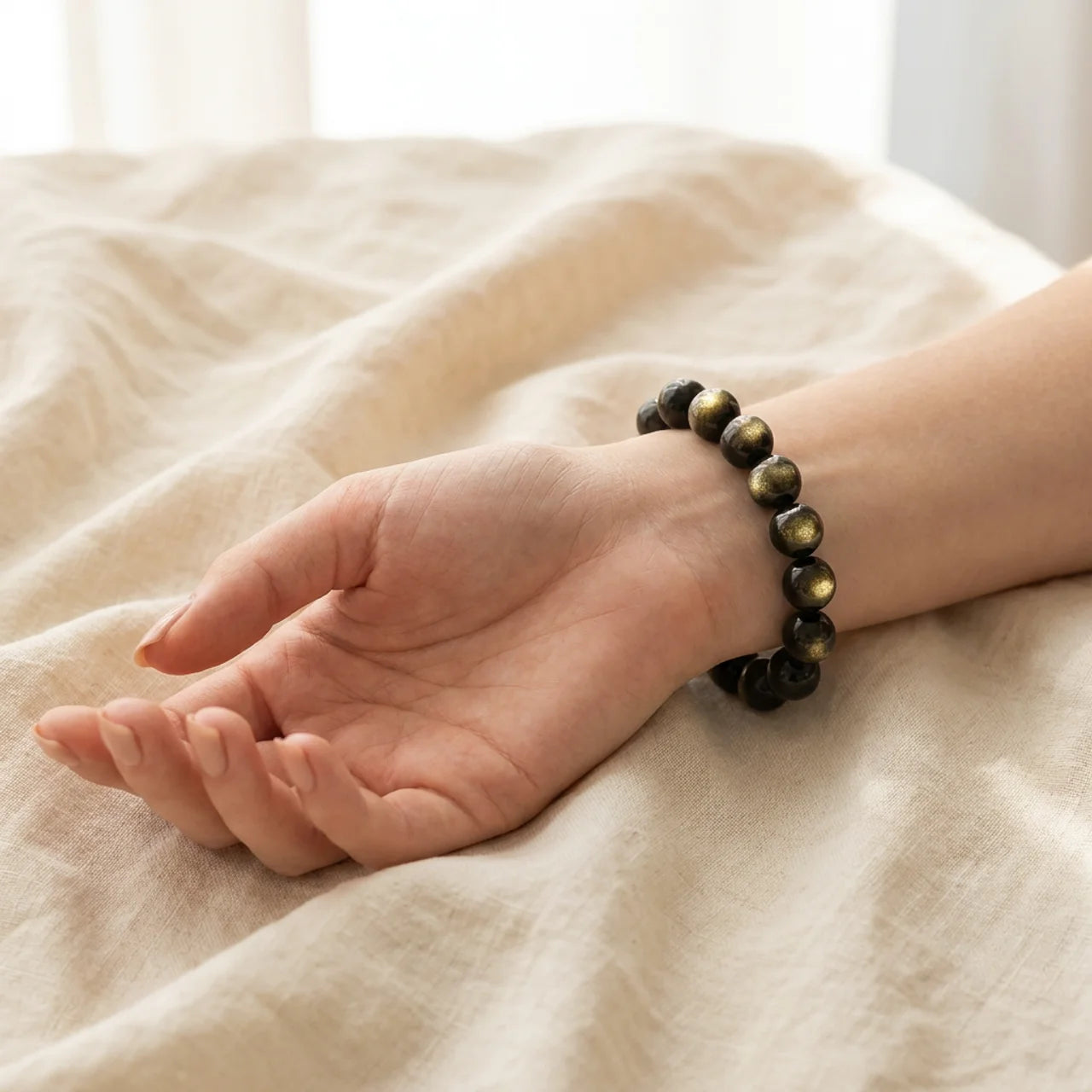 Natural Black Obsidian Protection Bracelet