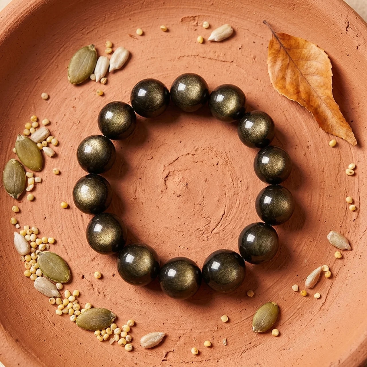 Natural Black Obsidian Protection Bracelet