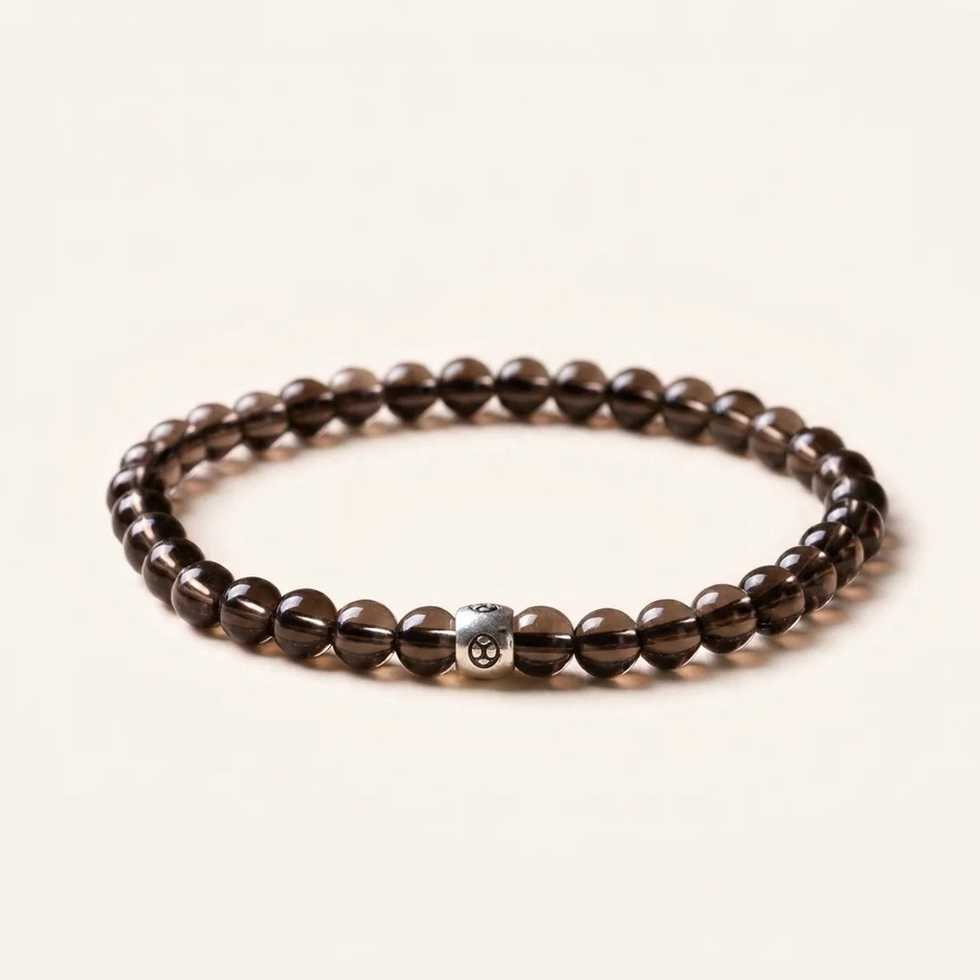 Natural Black Obsidian Smoky Quartz Bracelet