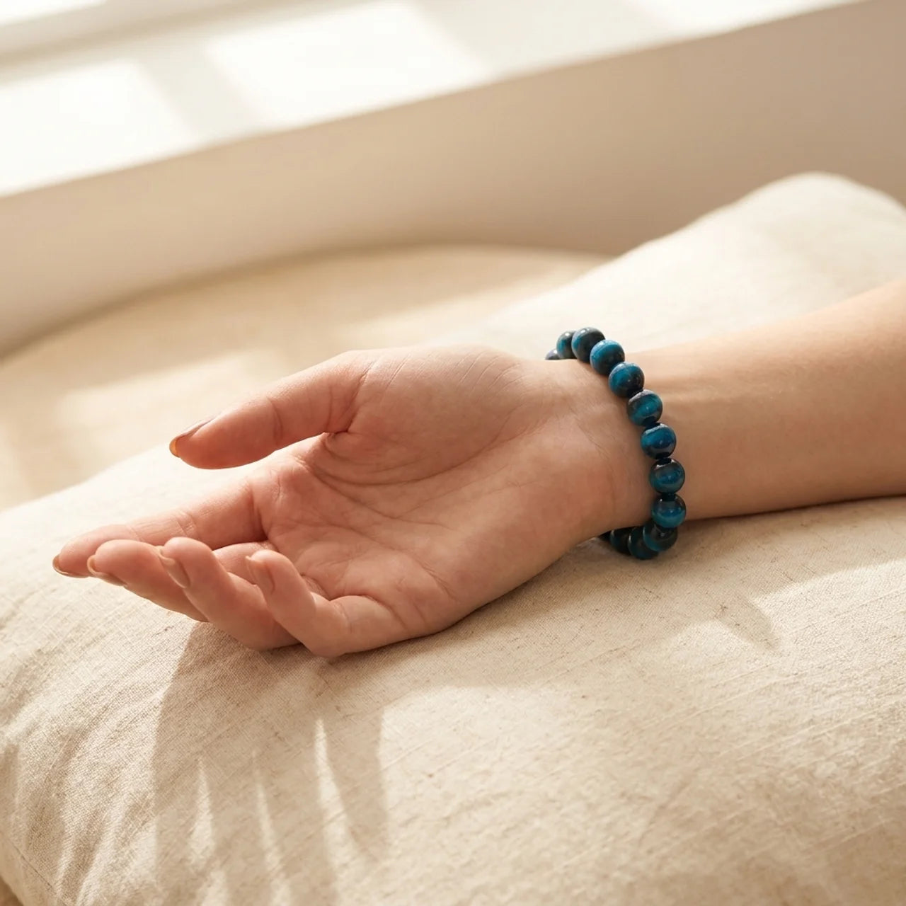 Natural Blue Tiger Eye Stone Bracelet