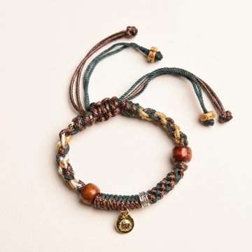 Natural Bone Red String Lucky Knot Bracelet