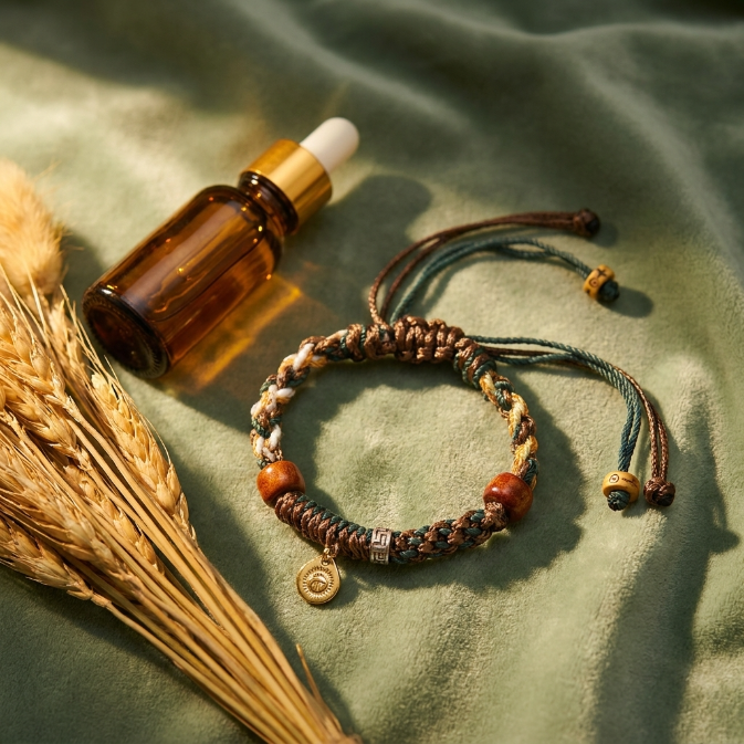 Natural Bone Red String Lucky Knot Bracelet
