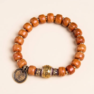 Naturstein Kamelknochen Om Sanskrit Armband
