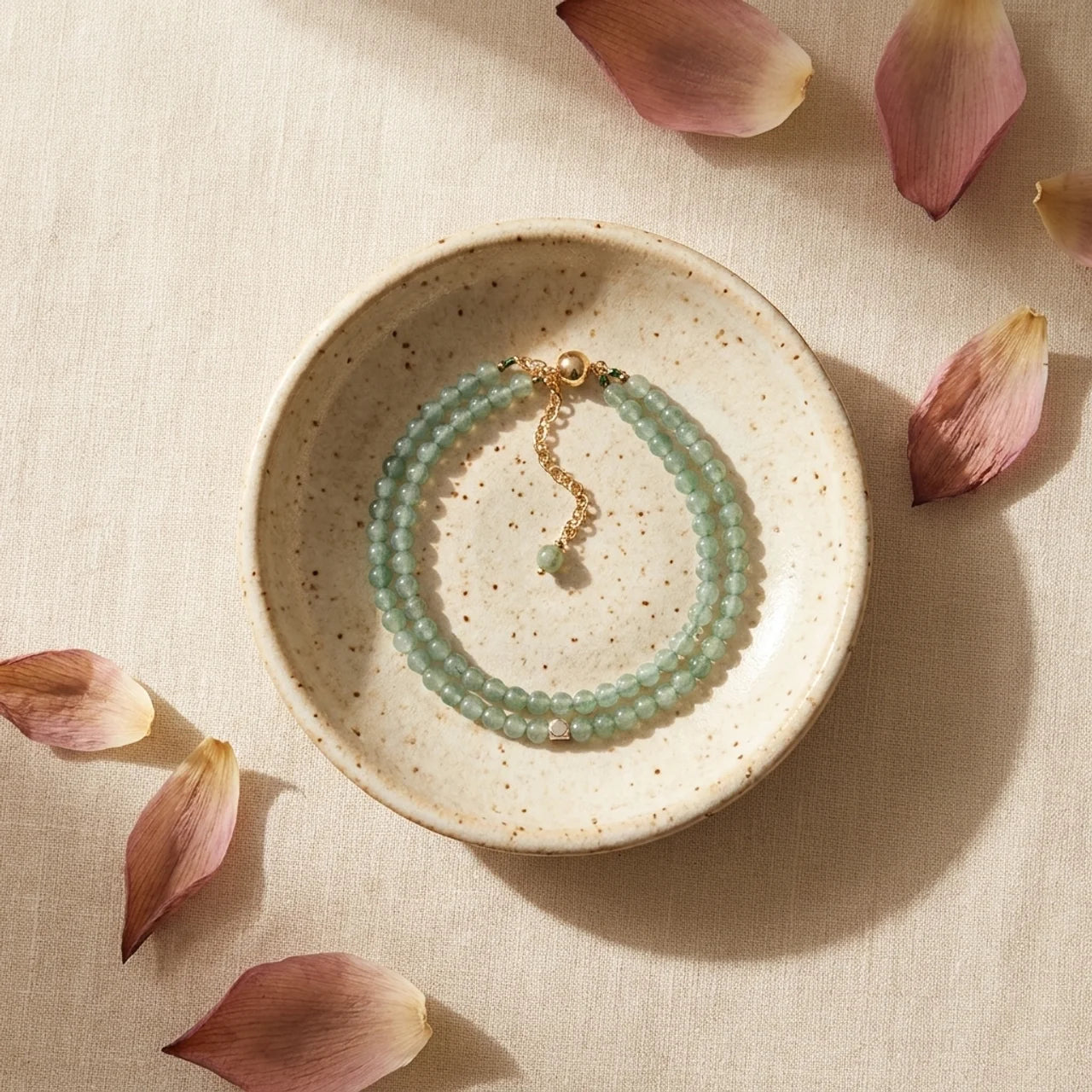 Natural Chalcedony Beaded Bracelet