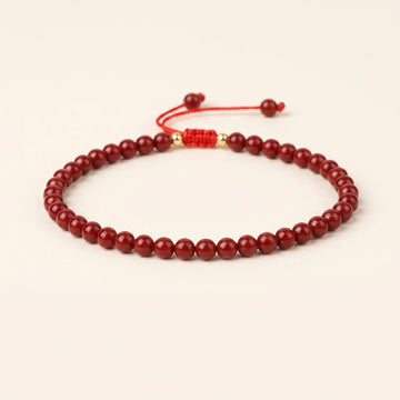 Natural Cinnabar Red String Bracelet Anklet