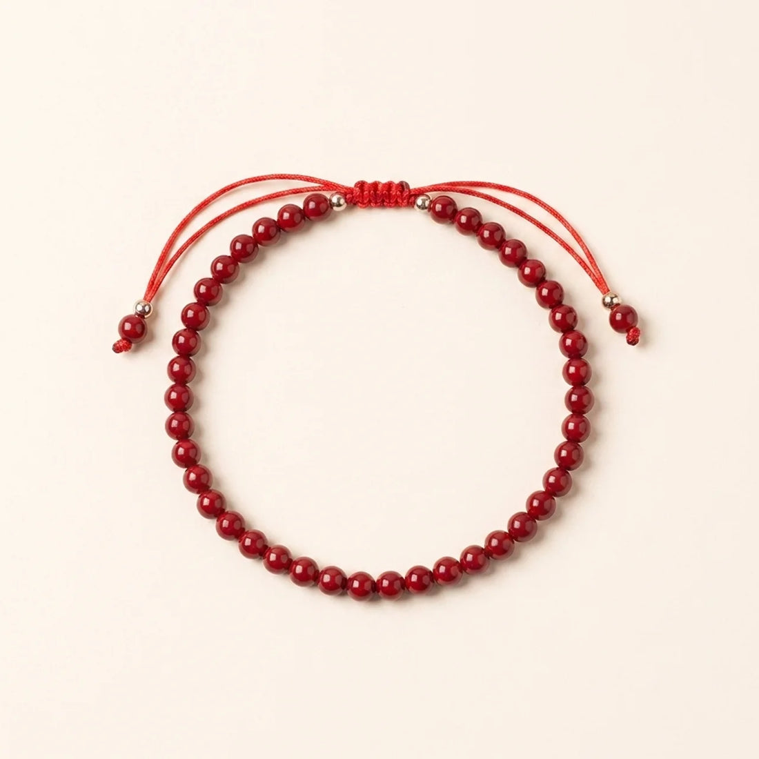 Natural Cinnabar Red String Bracelet Anklet