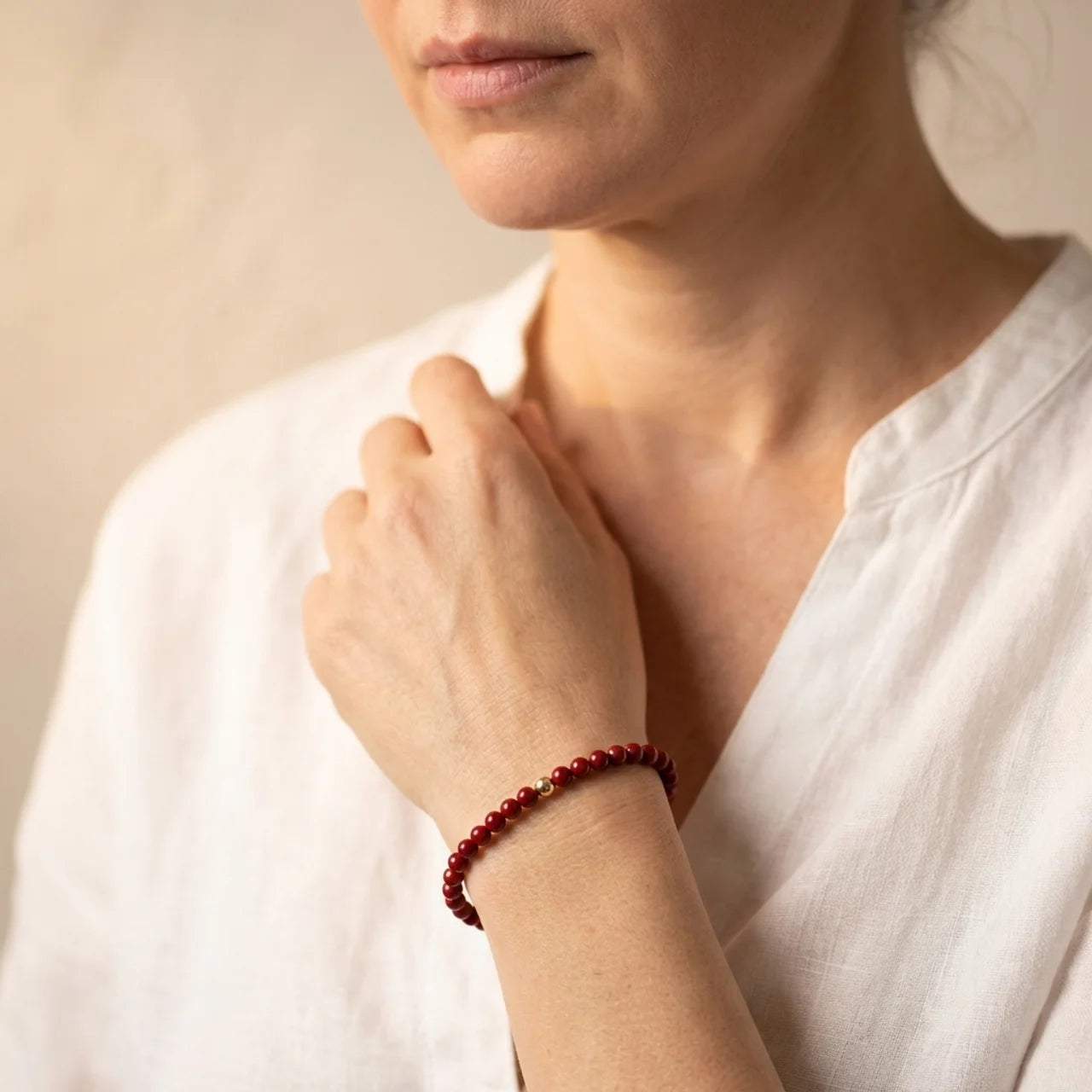 Natural Cinnabar Red String Bracelet Anklet
