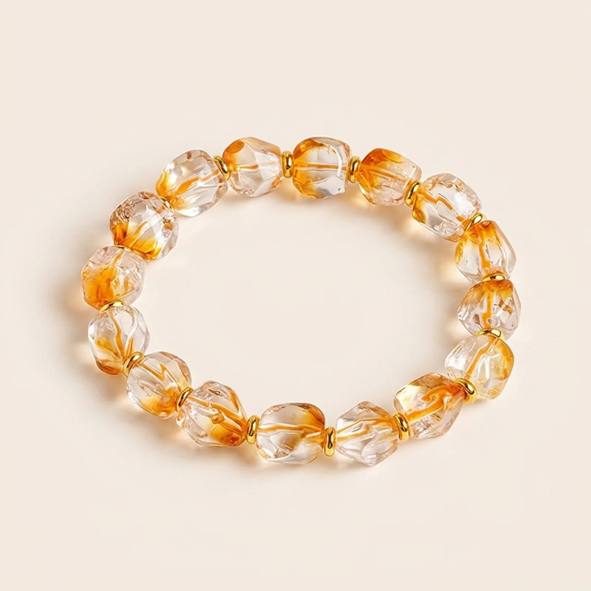 Natural Citrine Beaded Bracelet