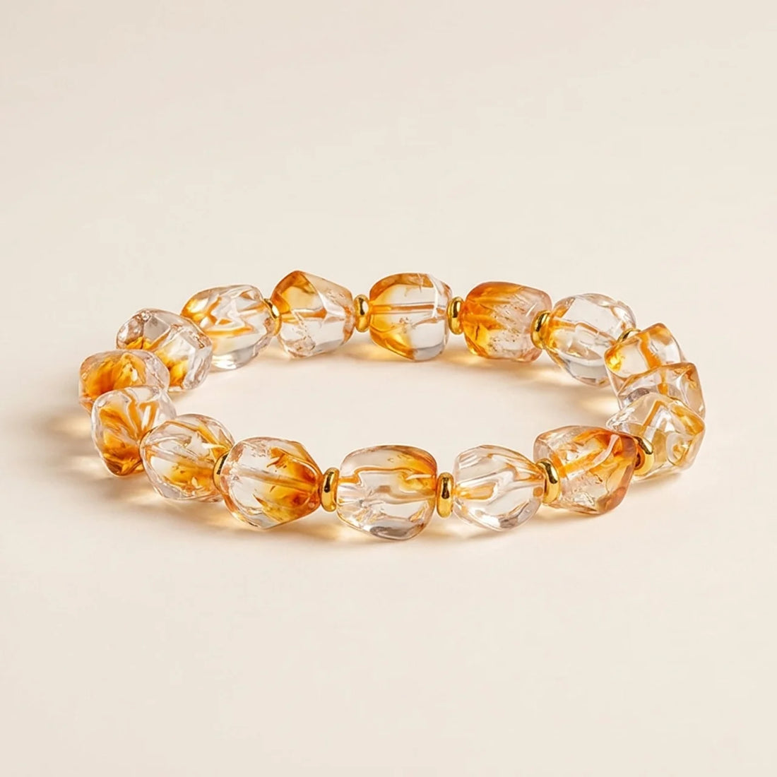 Natural Citrine Beaded Bracelet