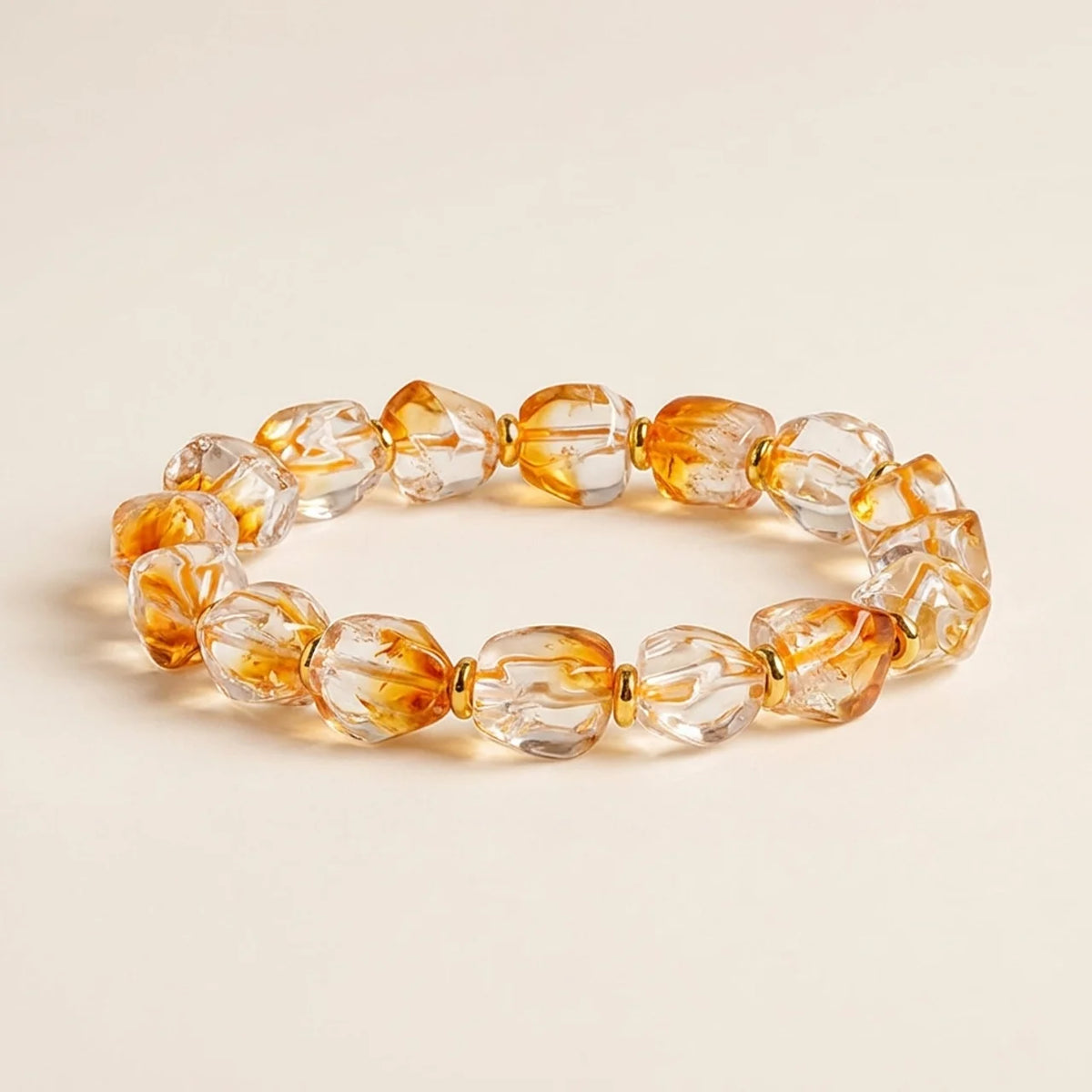 Natural Citrine Beaded Bracelet