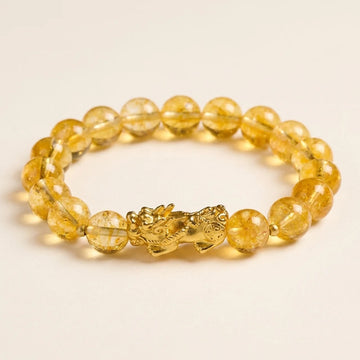 Natural Citrine Pixiu Bracelet