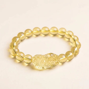 Natural Citrine Pixiu Wealth Bracelet