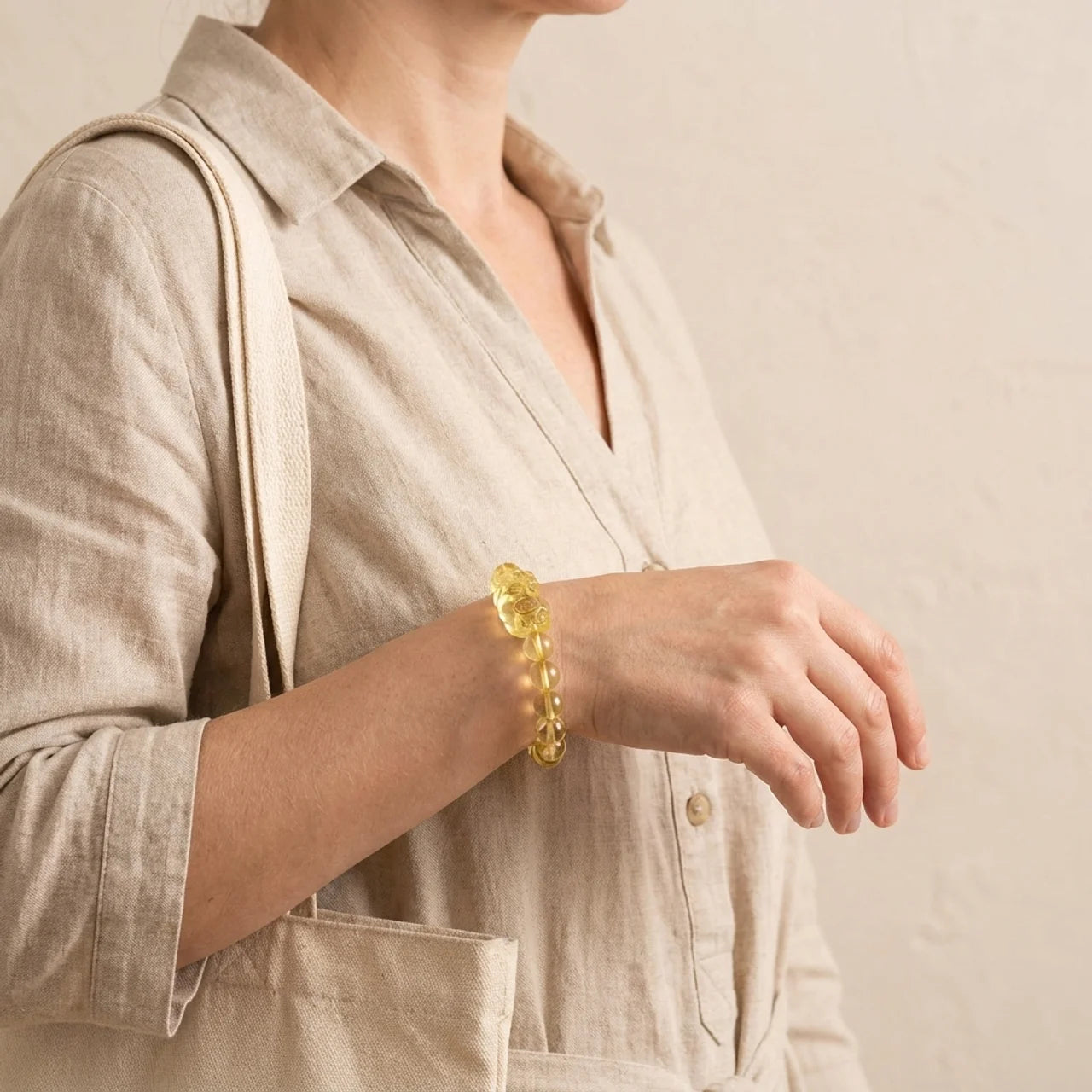 Natural Citrine Pixiu Wealth Bracelet