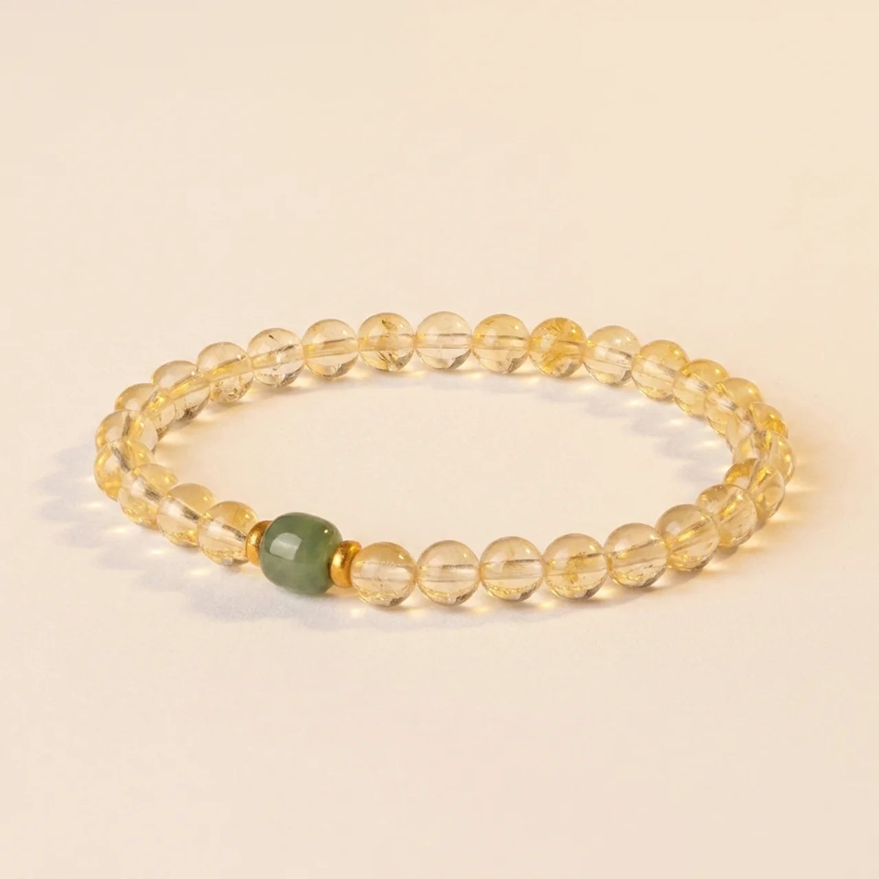 Natural Citrine White Jade Prosperity Bracelet