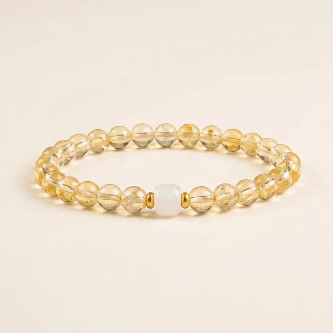 Natural Citrine White Jade Prosperity Bracelet