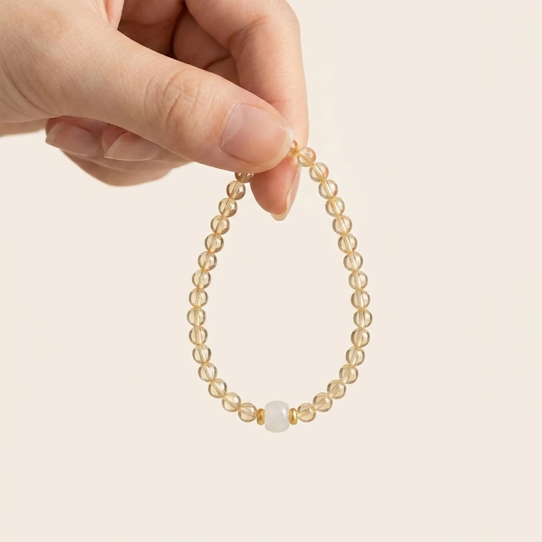 Natural Citrine White Jade Prosperity Bracelet