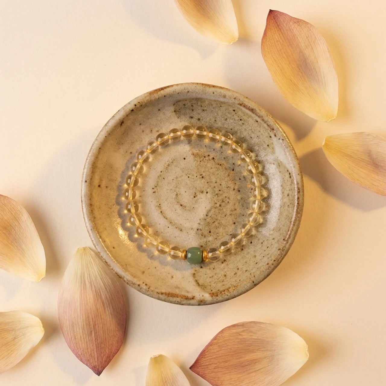 Natural Citrine White Jade Prosperity Bracelet