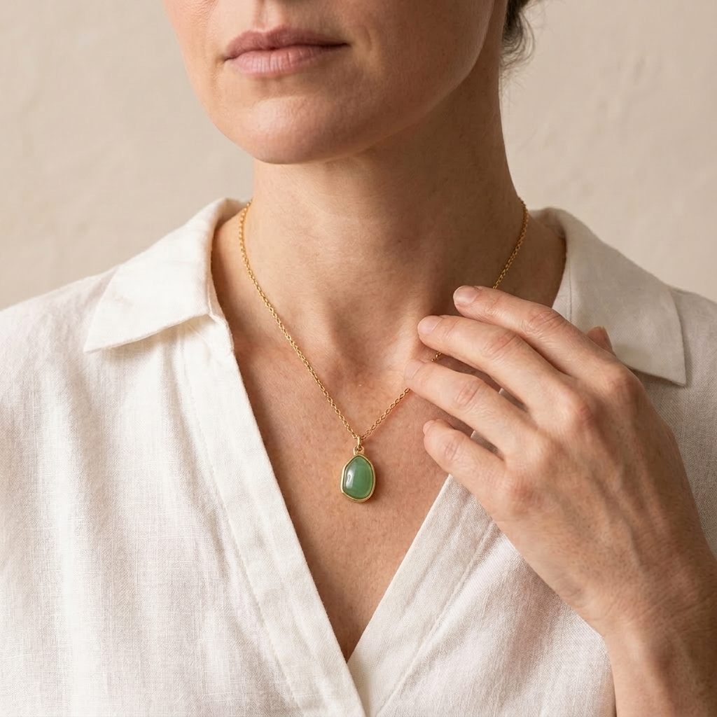 Natural Crystal Blessing Pendant Necklace
