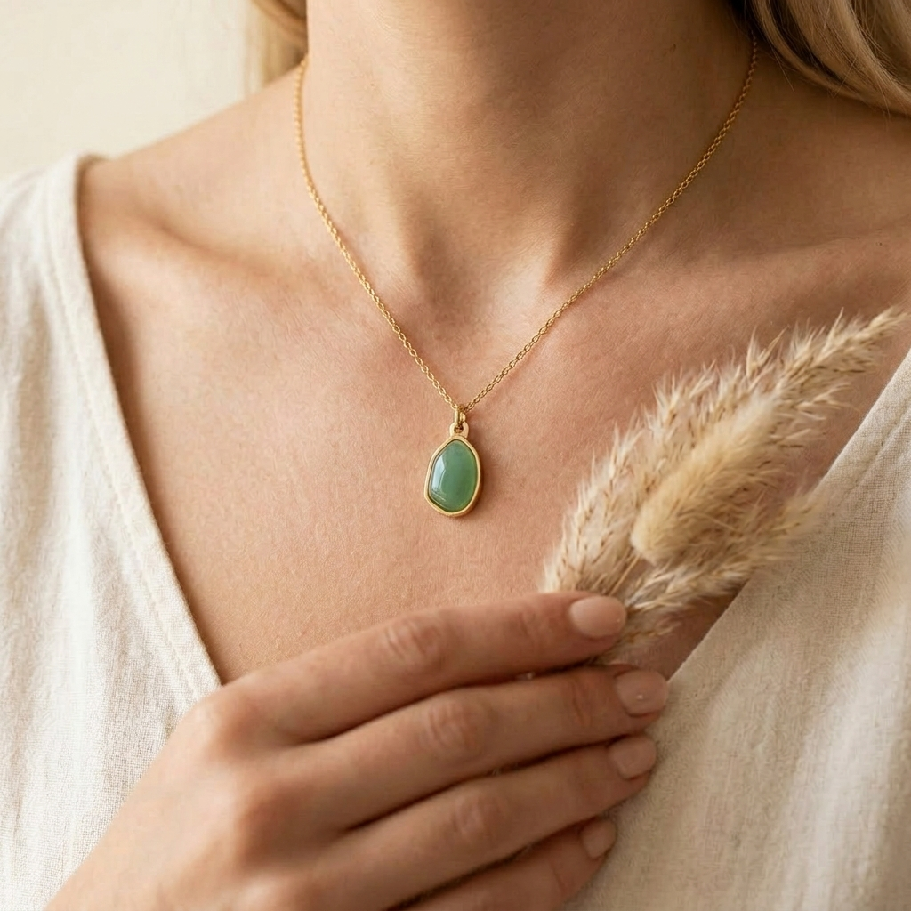 Natural Crystal Blessing Pendant Necklace