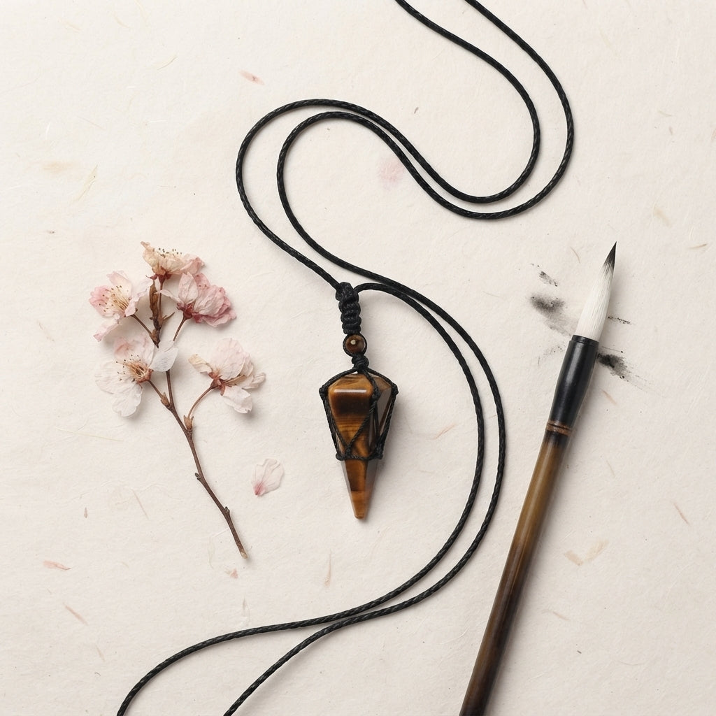 Natural Crystal Point Pendant Necklace
