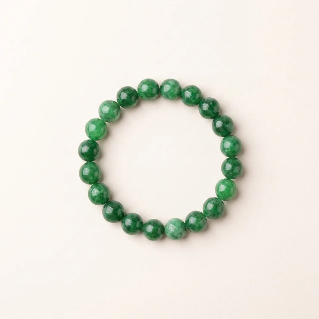 Natural Cyan Jade Bead Bracelet