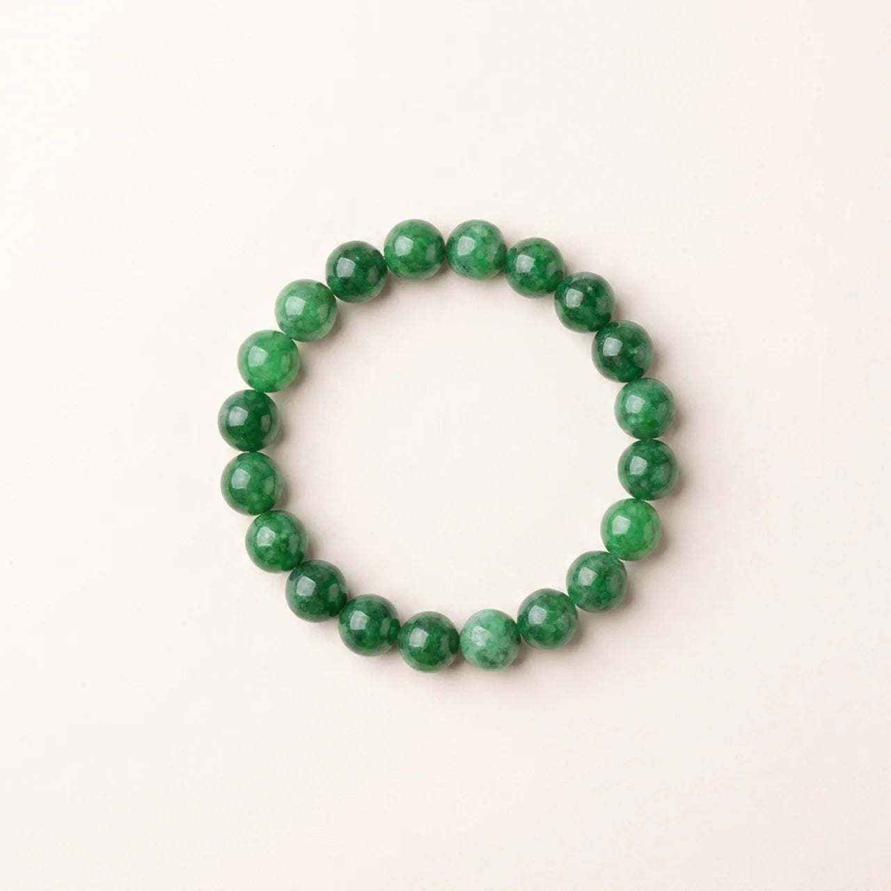 Natural Cyan Jade Bead Bracelet