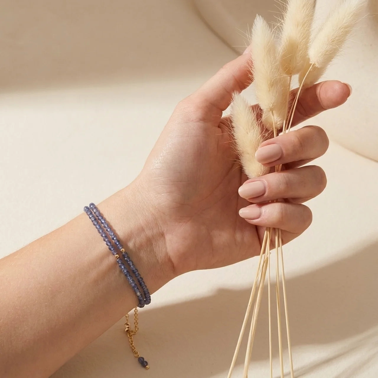 Natural Iolite Faceted Gemstone Bracelet
