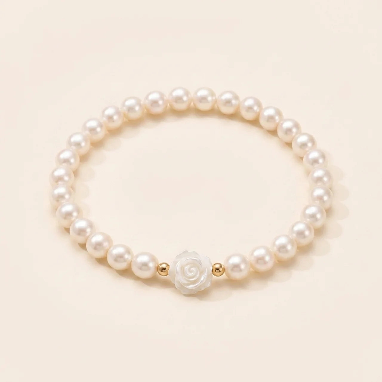  Natural Flower Pearl Beaded Bracelet