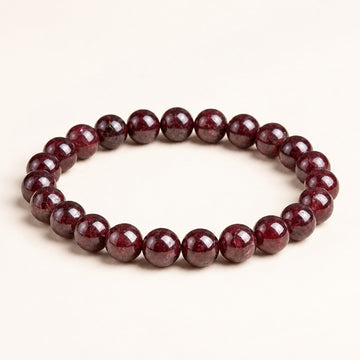 Bracelet de perles en grenat naturel
