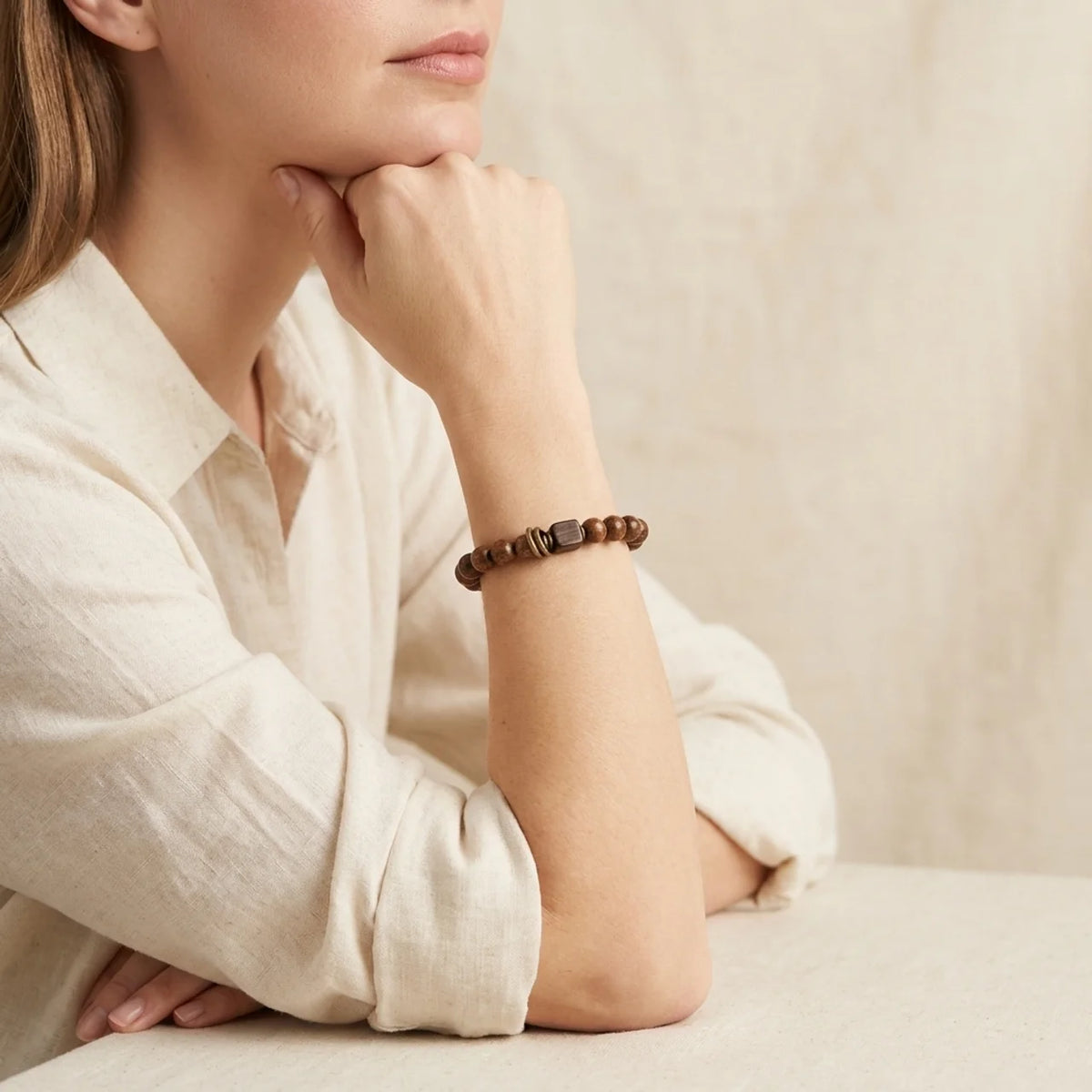 Natural Golden Phoebe Zhennan Wood Bracelet