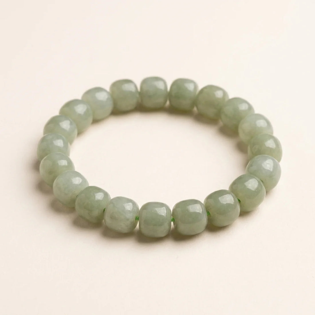 Natural Gradient Jade Beaded Bracelet