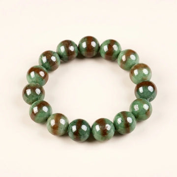 Natural Green Jade Beaded Bracelet