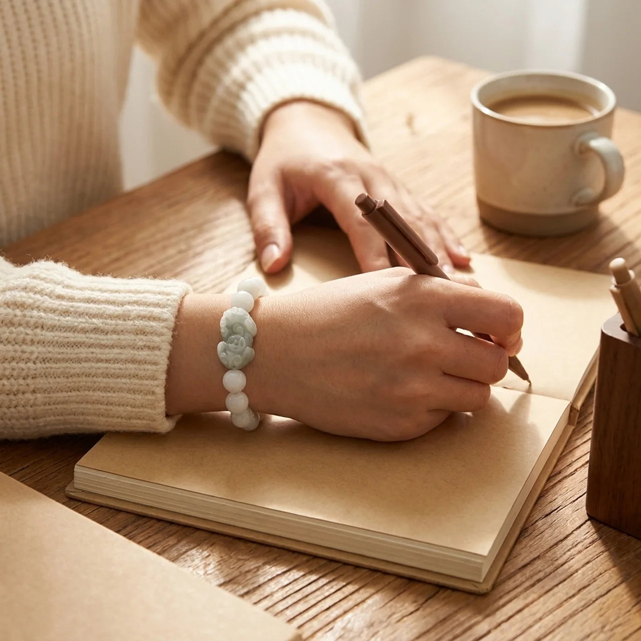 Natural Jade Pixiu Bracelet