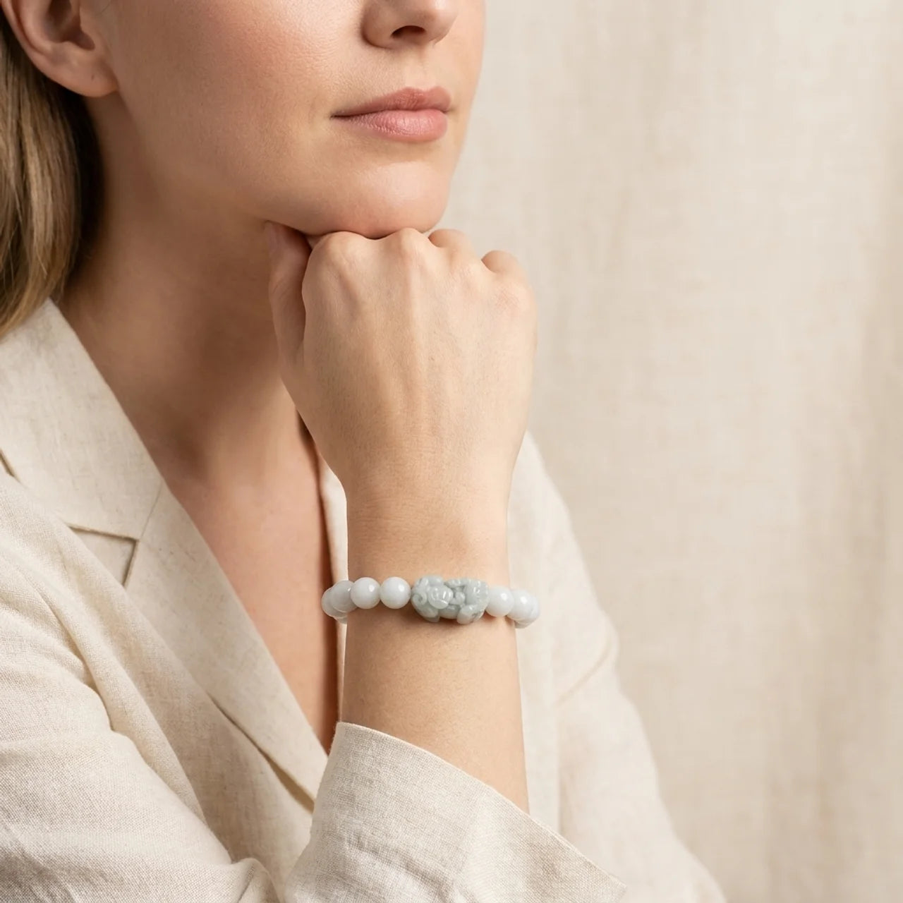 Natural Jade Pixiu Bracelet
