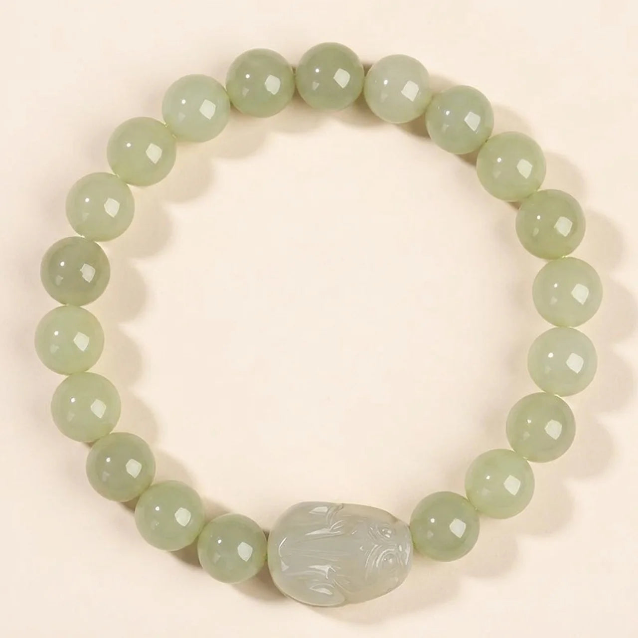 Natural Hetian Jade Pixiu Bracelet