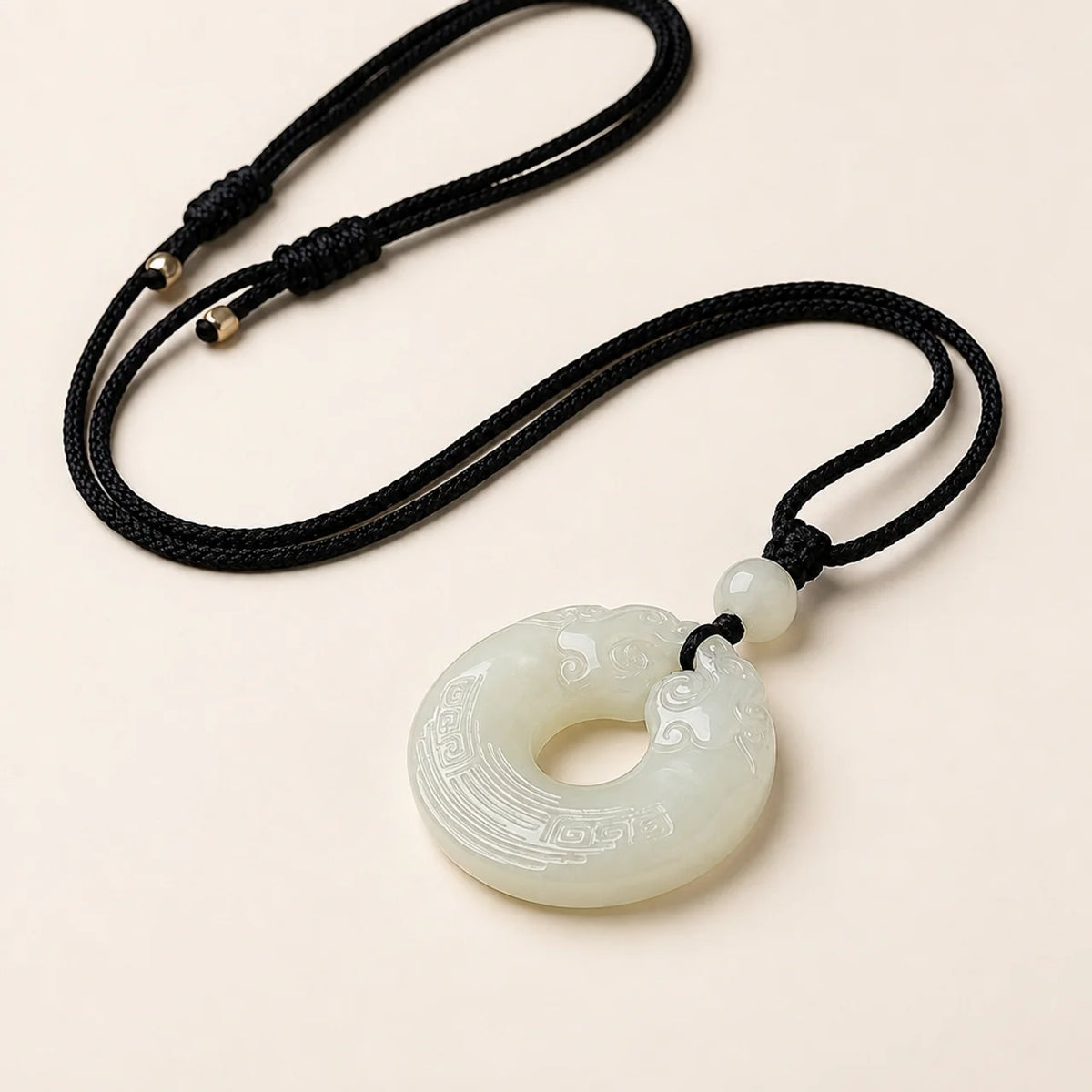 Natural Hetian Jade Pixiu Pendant Necklace